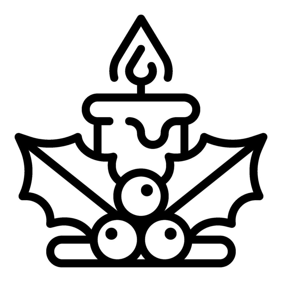 candle line icon vector