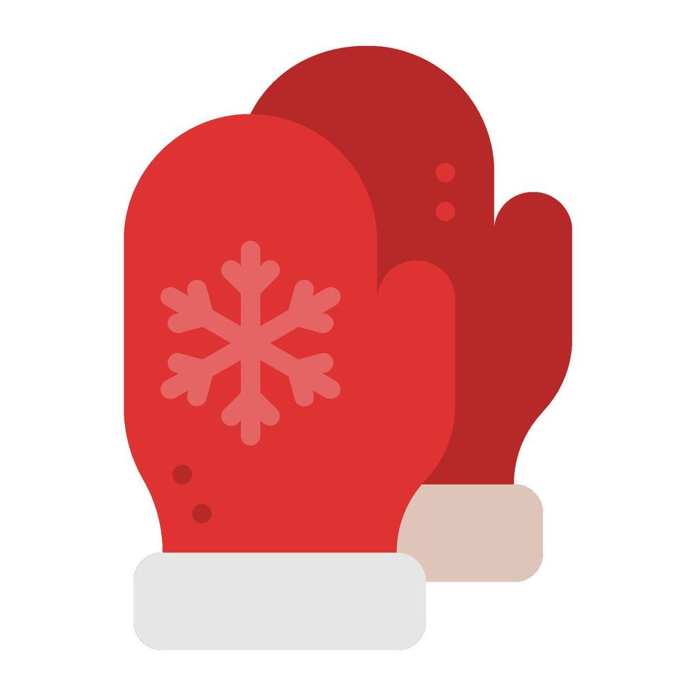 mitten flat icon vector