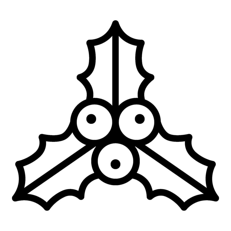 mistletoe line icon vector