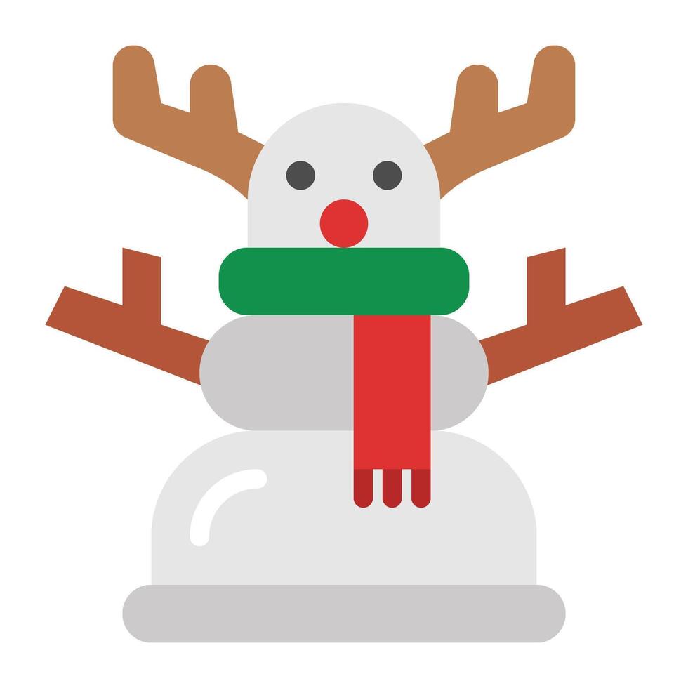 snowman flat icon vector