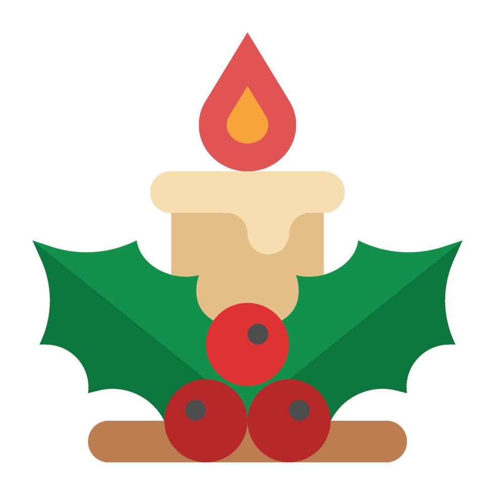 candle flat icon vector