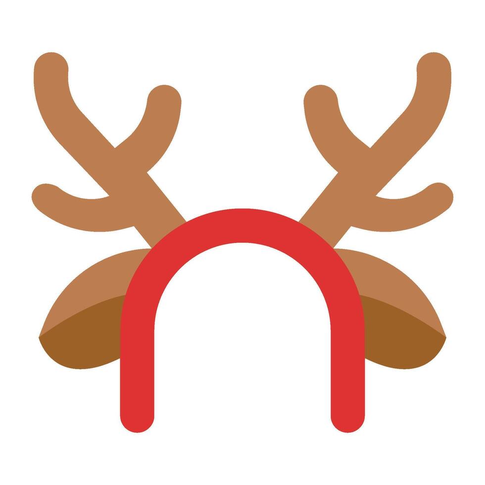 reindeer headband icon vector