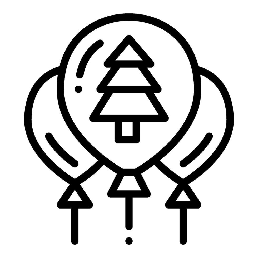 balloon party line icon vector