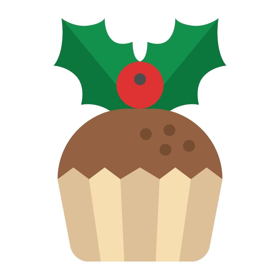 cupcake flat icon vector