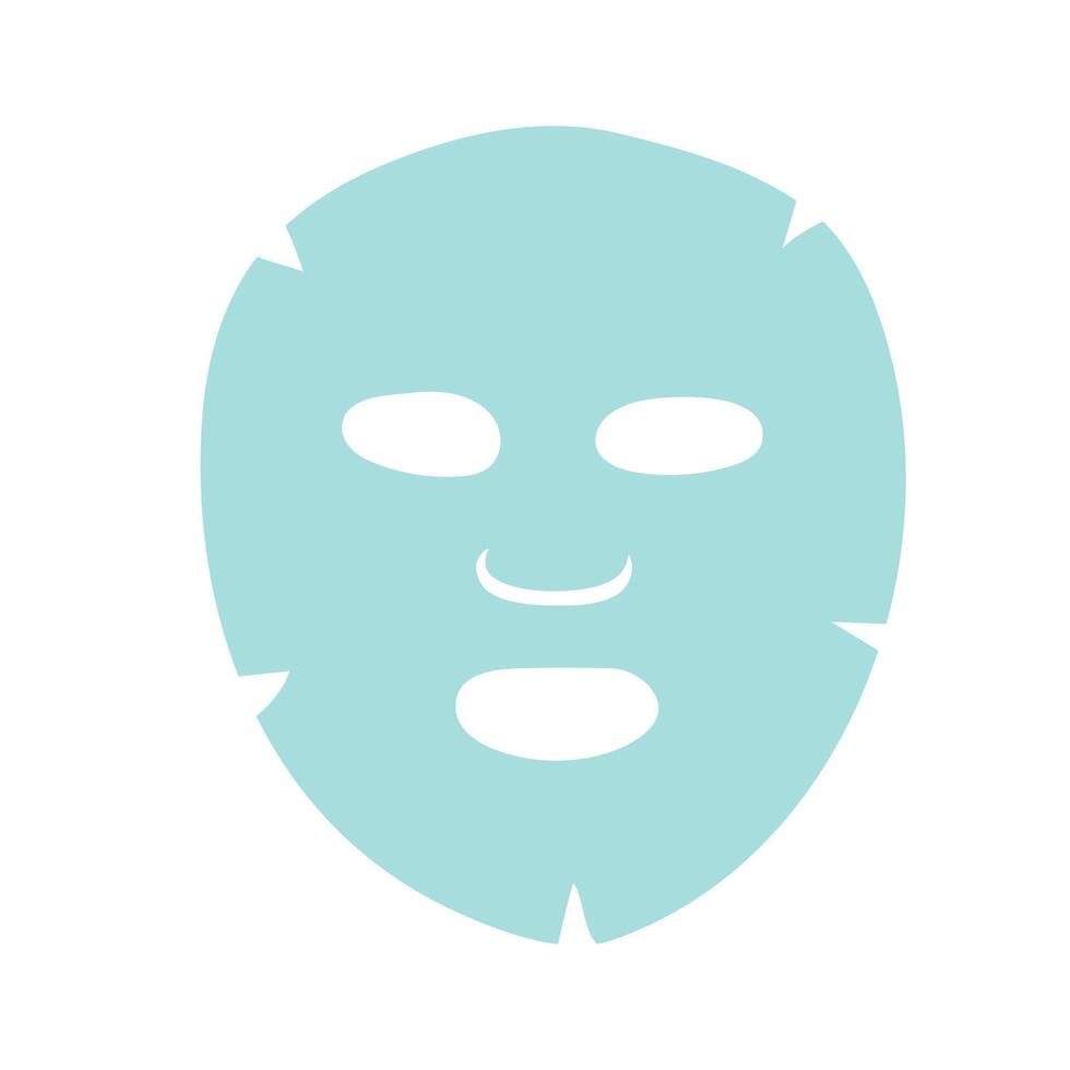 Skin sheet mask icon. Simply illustration for packaging vector
