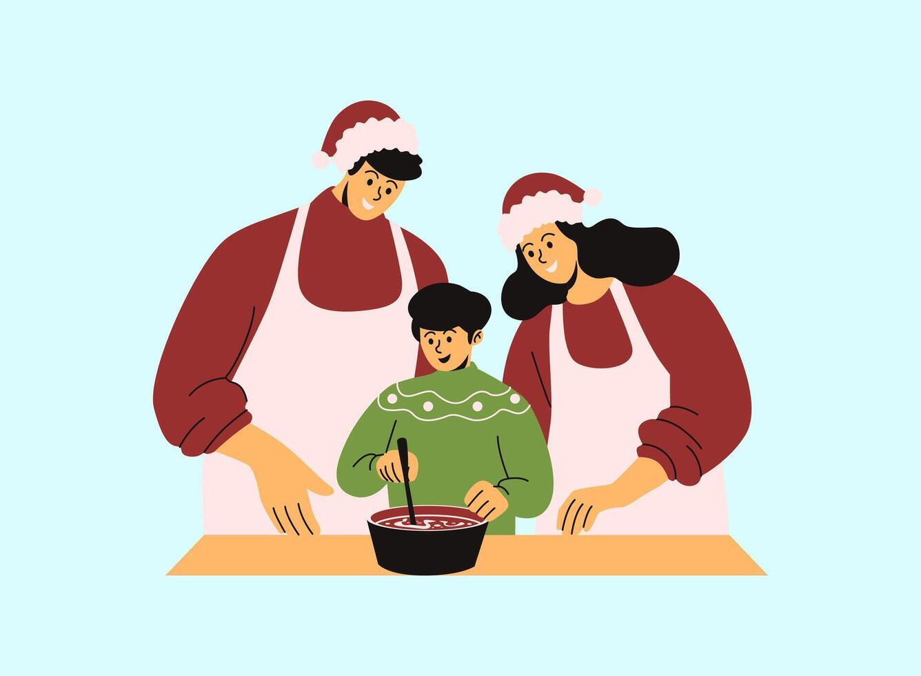 Christmas Cookie Baking Illustration vector