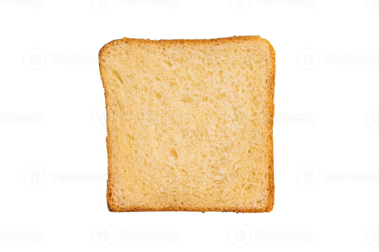 Toast from white bread isolated on white background. top view photo