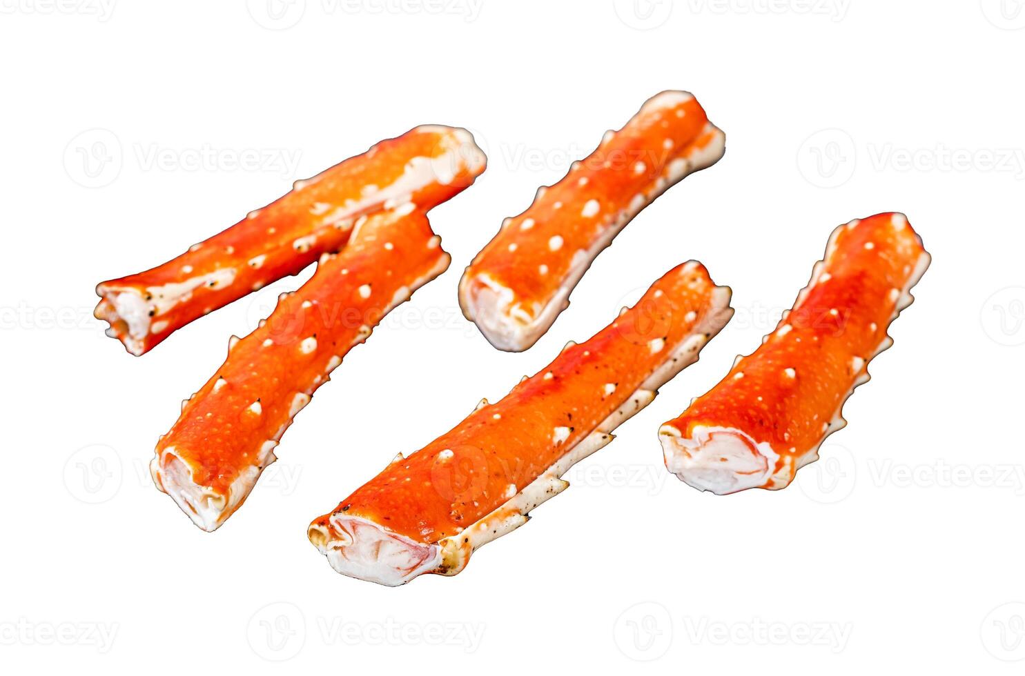 Crab legs Phalanx Isolated on white background, top view. photo