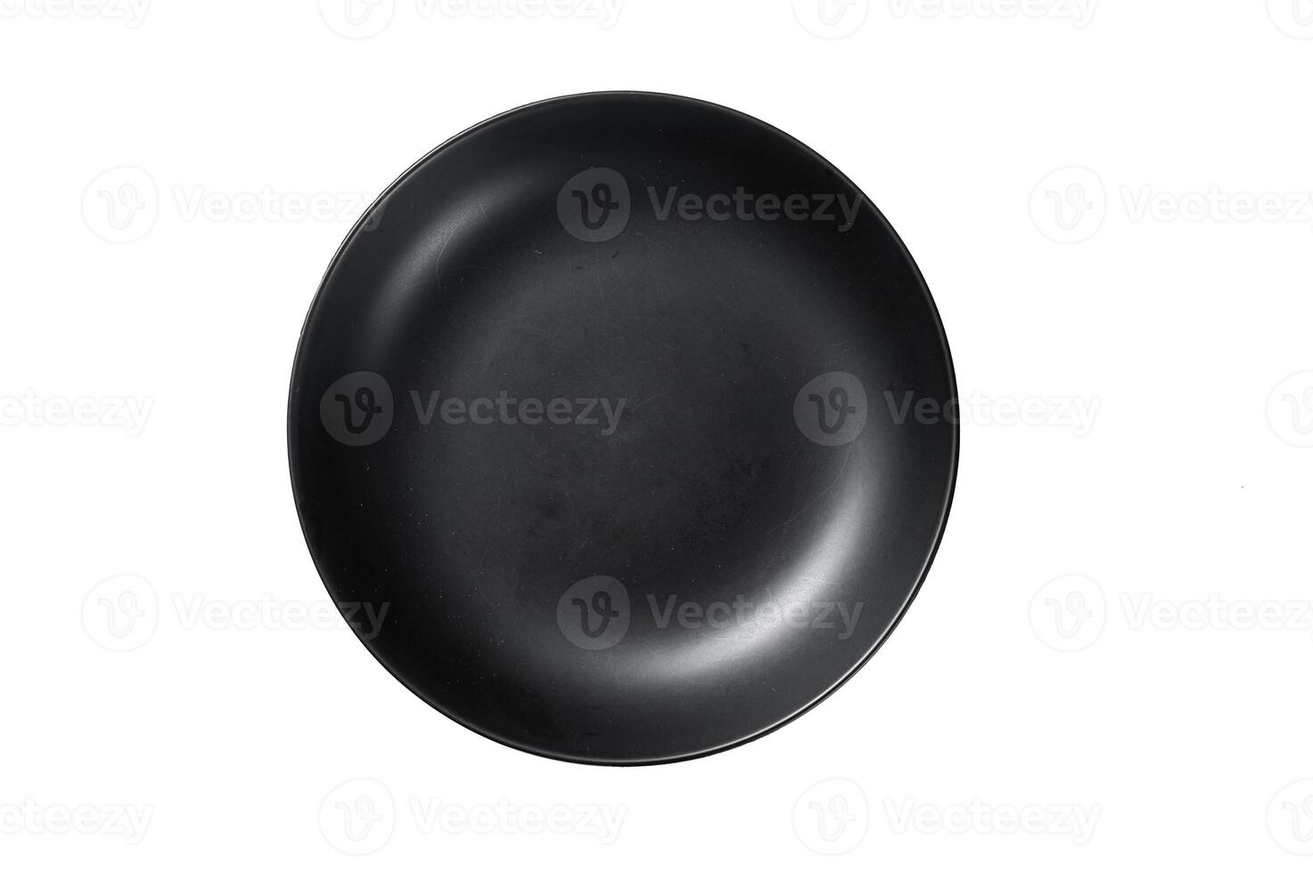 Food cooking and healthy eating background with empty rustic plate and fresh seasoning, knife, fork and vegetables ingredients. Isolated on white background photo