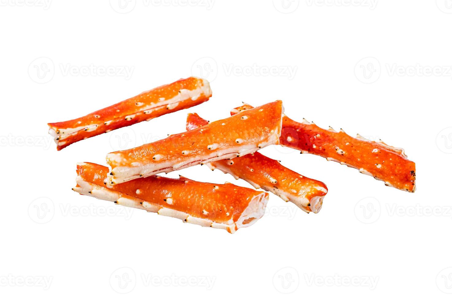 Crab legs Phalanx Isolated on white background, top view. photo