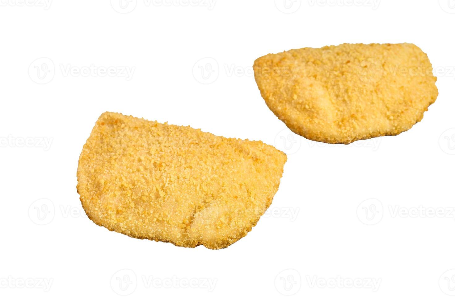 Raw chicken cordon bleu cutlets. Isolated on white background. photo
