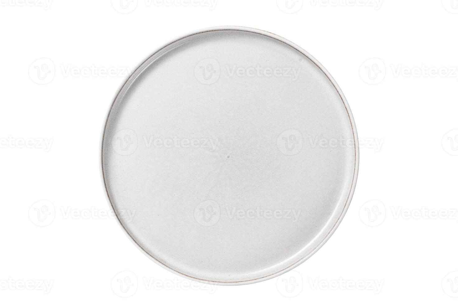 Food cooking and healthy eating background with empty rustic plate and fresh seasoning, knife, fork and vegetables ingredients. Isolated on white background. photo