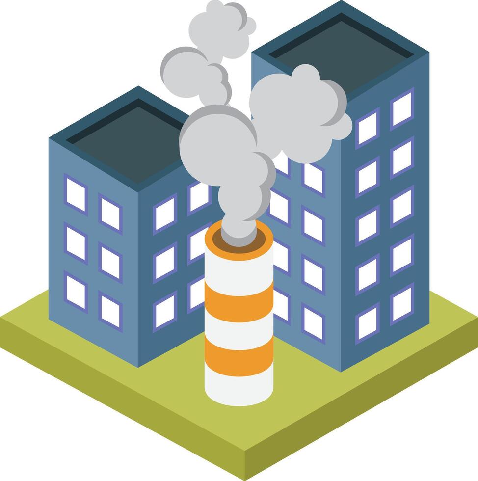 Pollution levels are rising, affecting air quality. vector