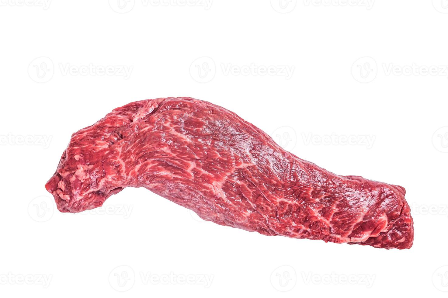 Raw fresh meat Steak Machete, skirt. Isolated on white background. photo
