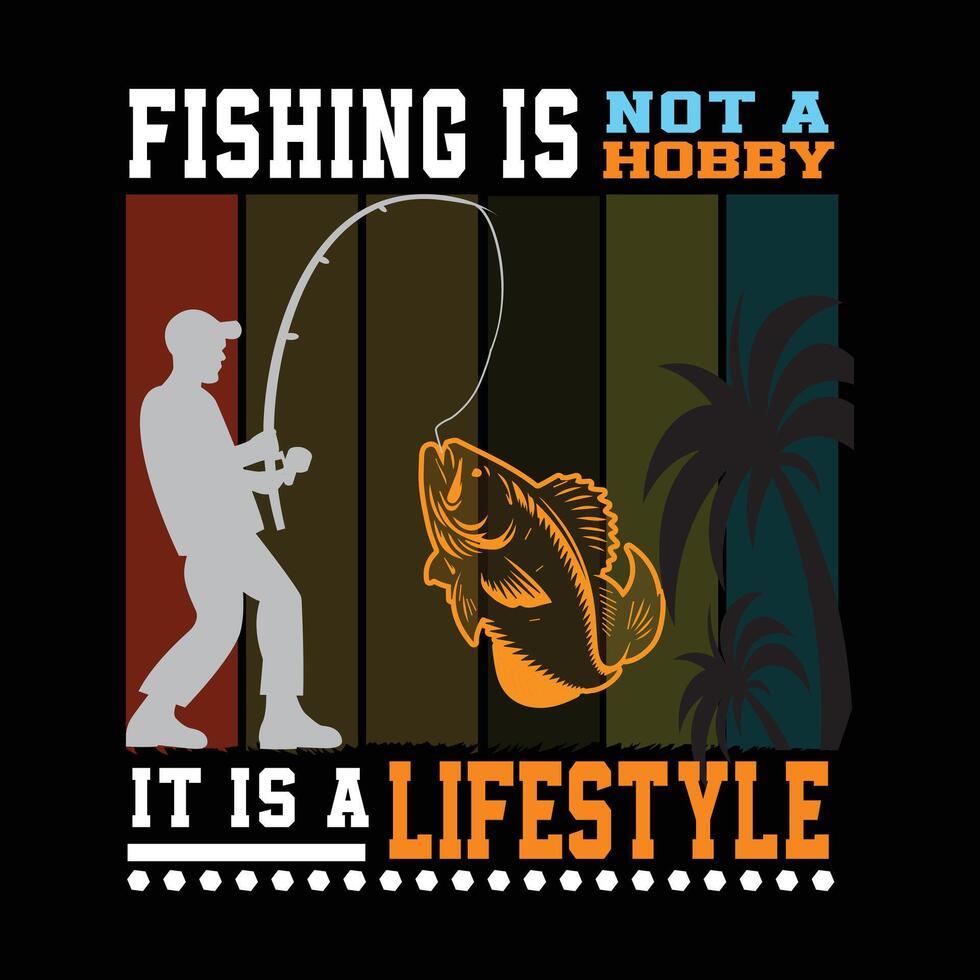 A whimsical design featuring a fisherman silhouette at sunset vector