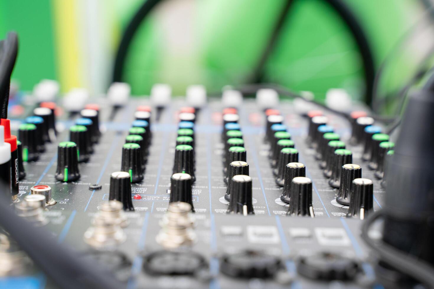 Close up image of a mixer featuring the number 8 prominently photo