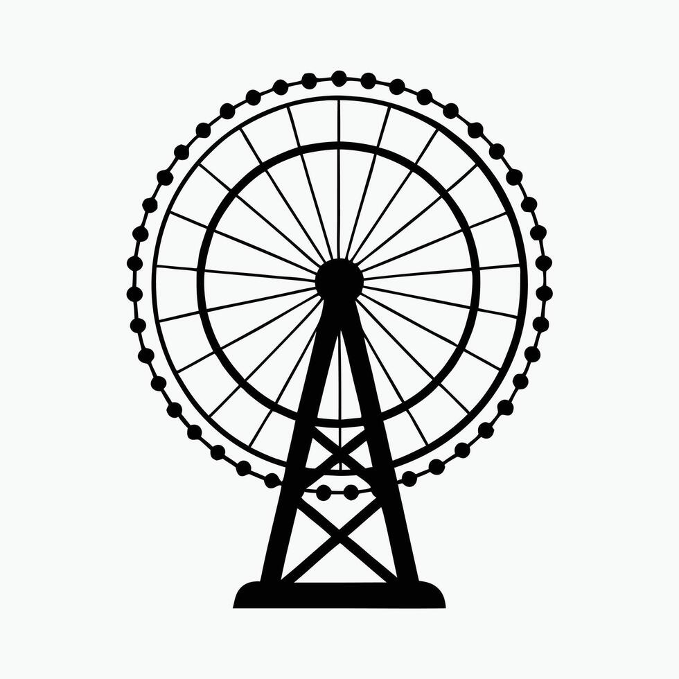 Ferris wheel icon illustration vector
