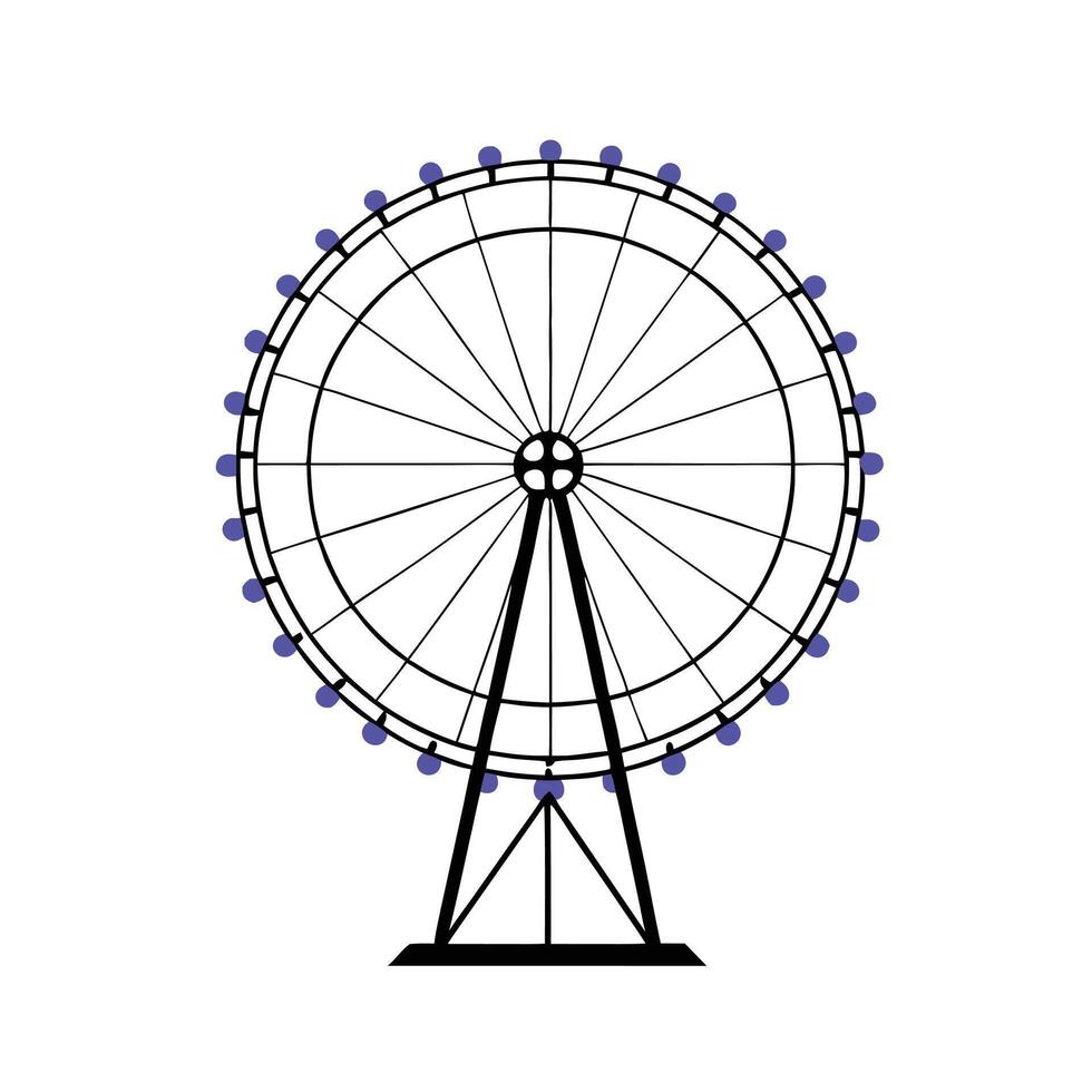 Ferris wheel icon illustration vector