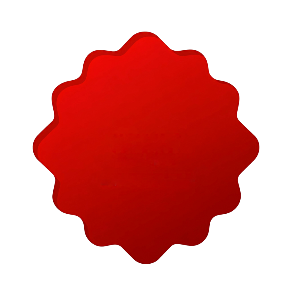 a red star shaped sticker png