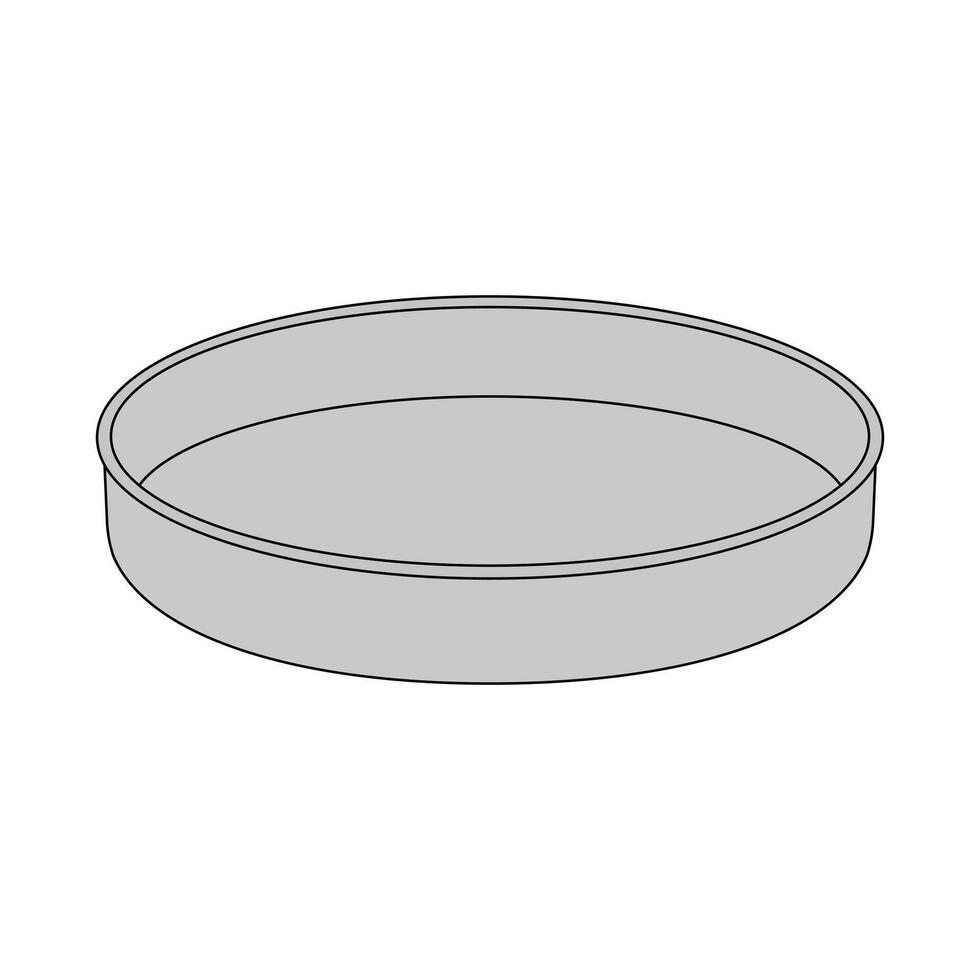 kids drawing cake pan cartoon isolated vector