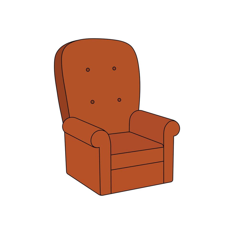 kids drawing armchair cartoon isolated vector