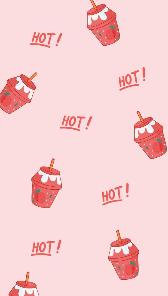 Minimal Design Summer drink Hot Beverage Pattern vector