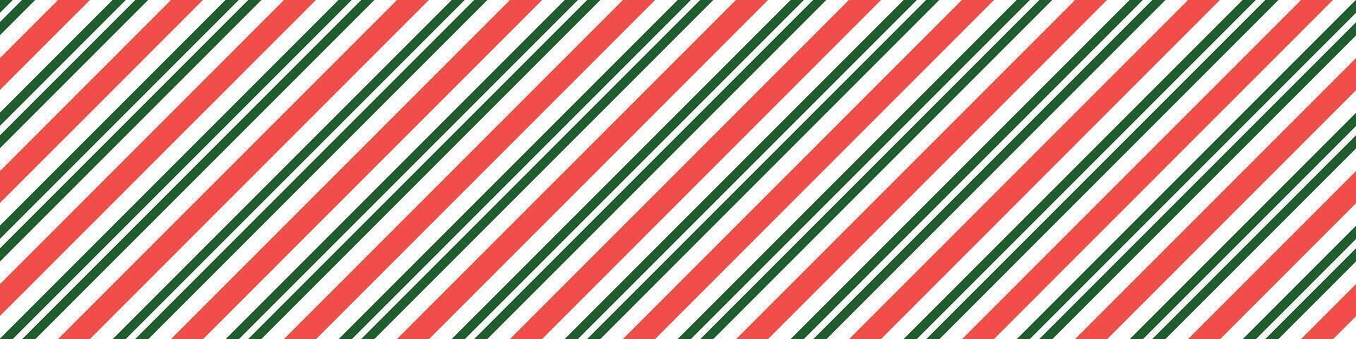 Candy stripe pattern with red and green cane texture. Festive background design for Xmas gift paper. vector