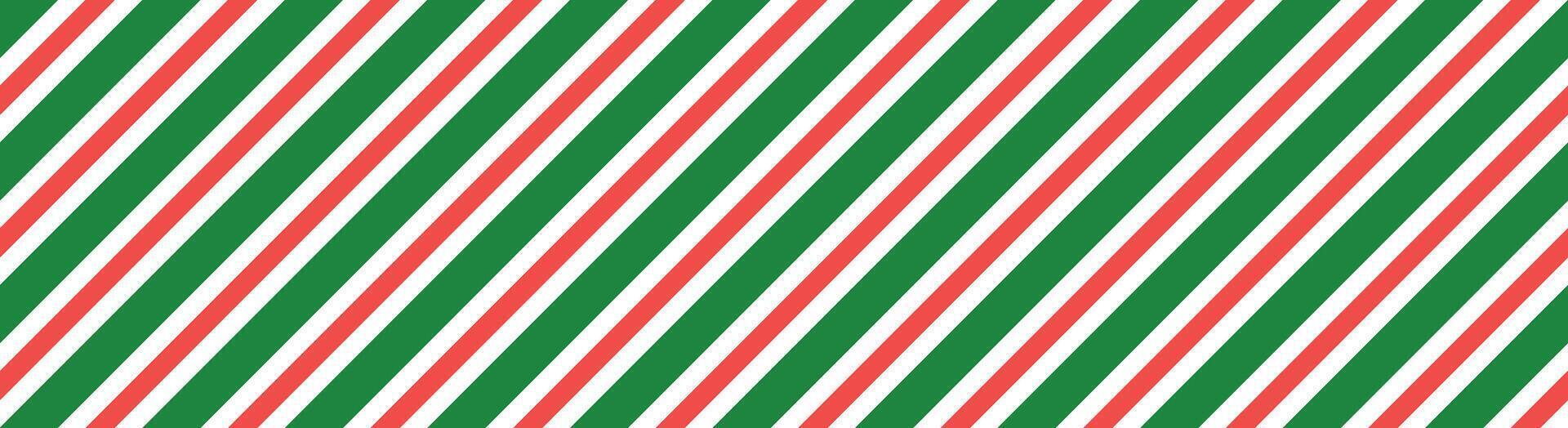 Green and red candy cane stripes creating a textured pattern. Xmas-themed background for gift paper designs. vector