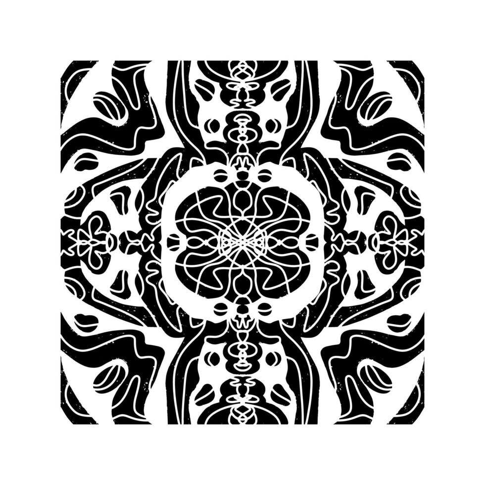 a black and white design with a circular pattern vector