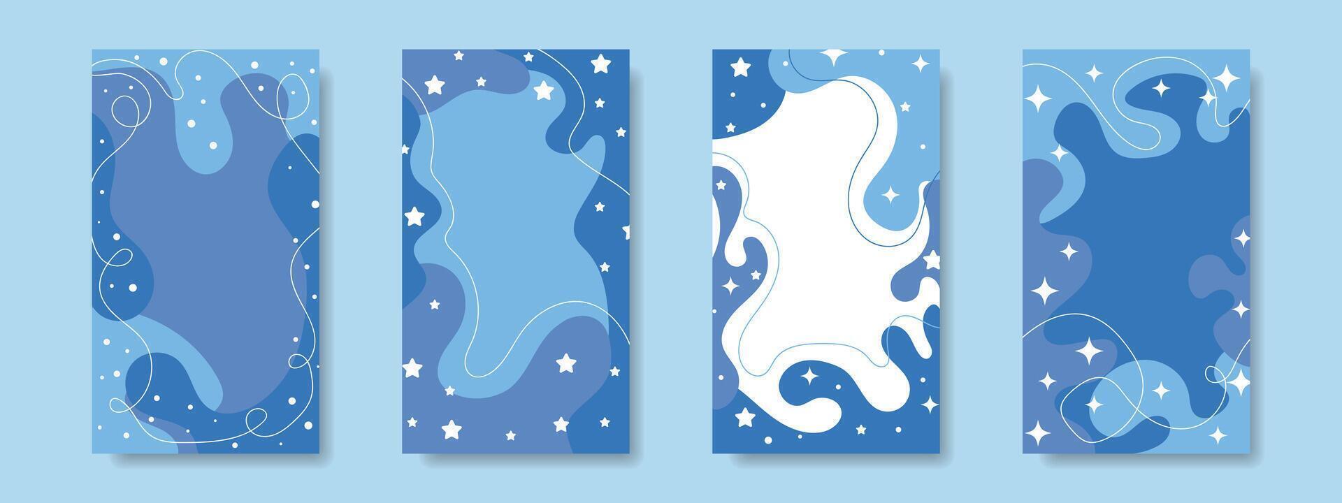 Winter background, set. Fairytale abstract winter background. vector