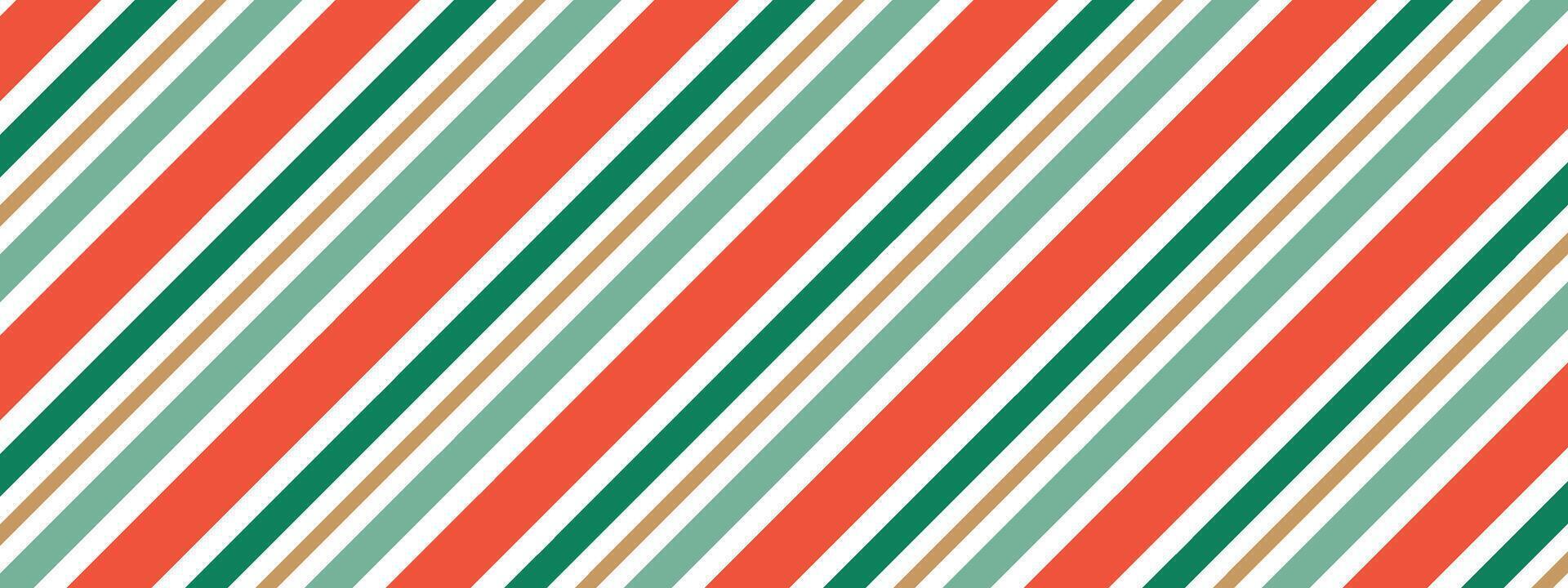 Pattern of Christmas candy canes. Christmas candy cane background with red and green stripes vector