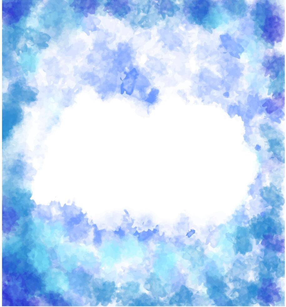 Watercolor art background cover template set. Wallpaper design with paint brush, blue color, brush stroke. vector