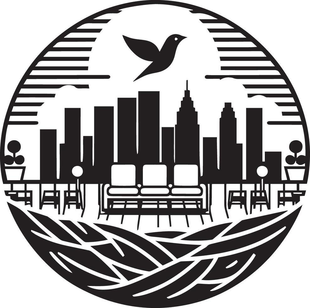 The logo for the new york city skyline vector