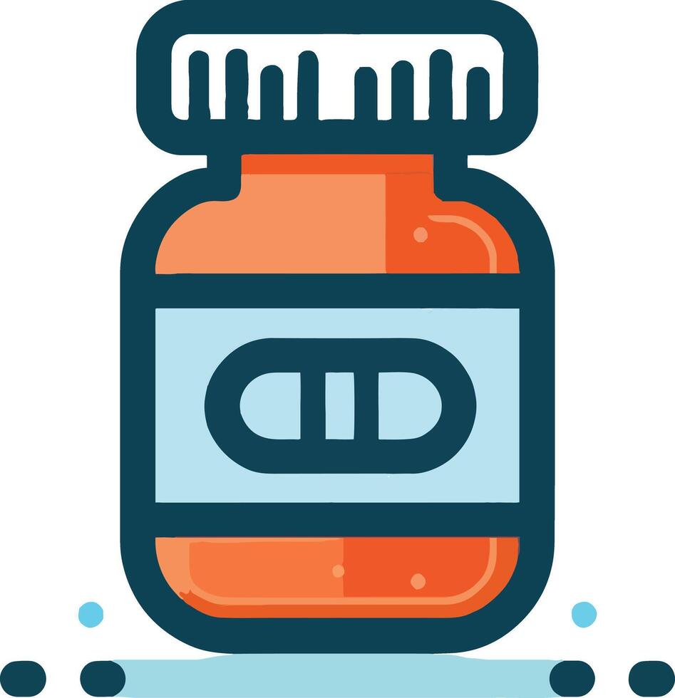 A bottle of pills with the word d vector