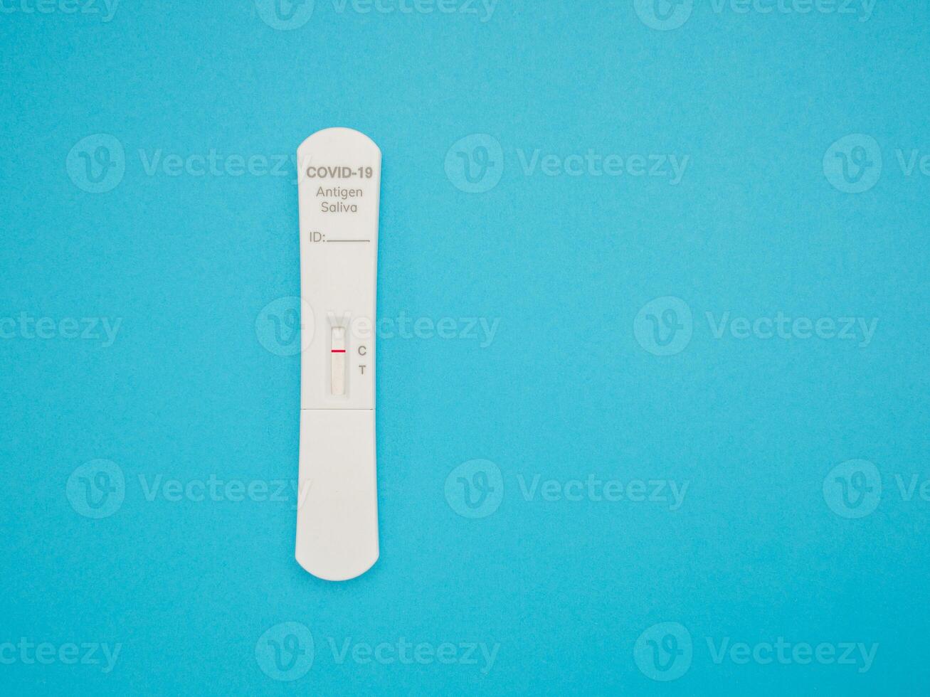 Covid-19 Negative test result with SARS-COV-2 Saliva Antigen Rapid Test Kit photo