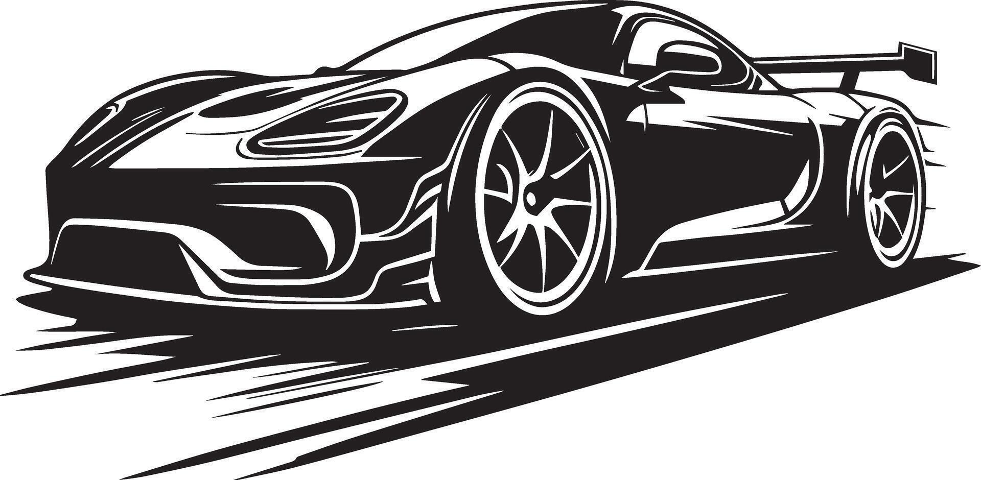 illustration of a racing car vector