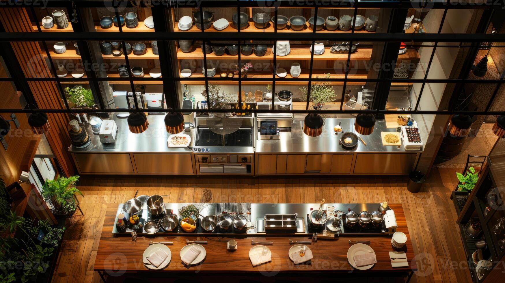 Culinary workspace with mesmerizing layouts photo