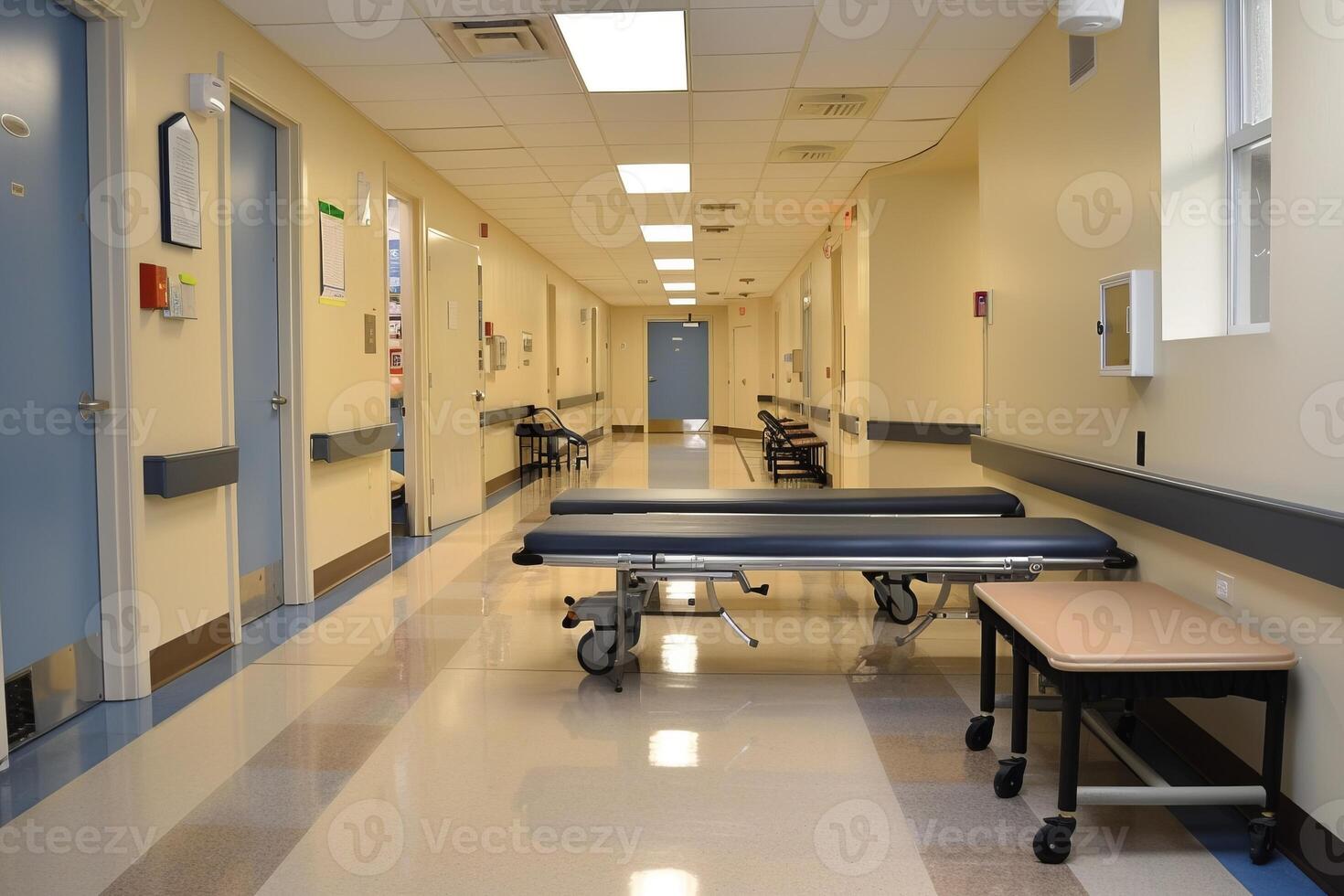 Empty spot in a rehabilitation facility ideal for inserting clinic details. photo