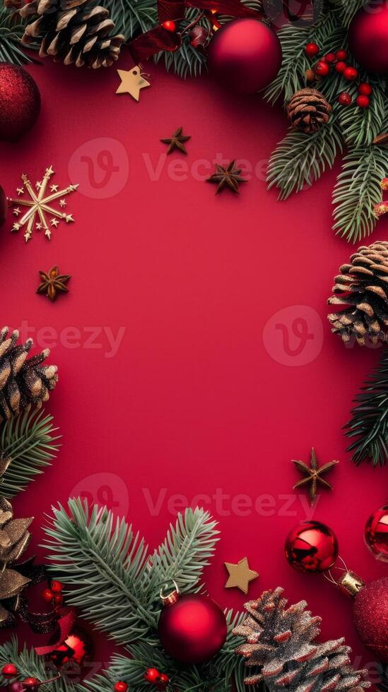 Festive Christmas Background with Wrapped Gifts photo