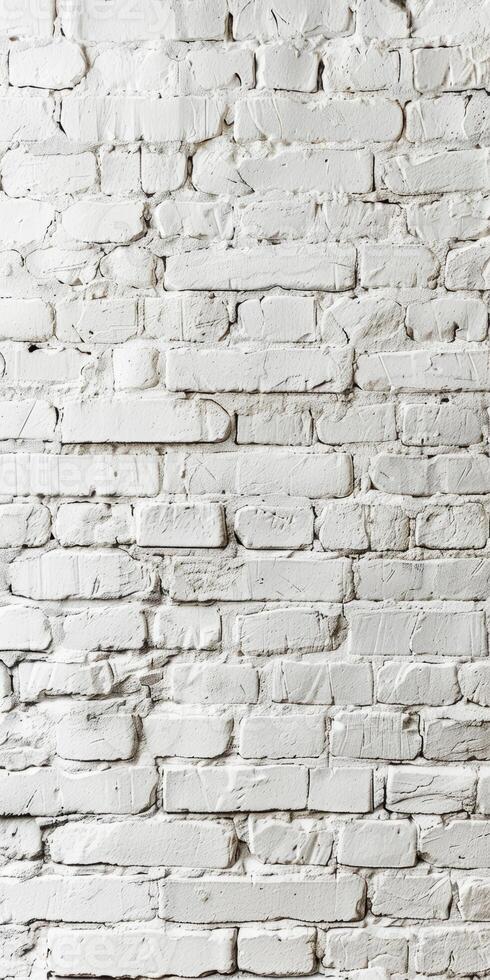 Textured White Brick Wall Background for Design and Decoration Projects photo
