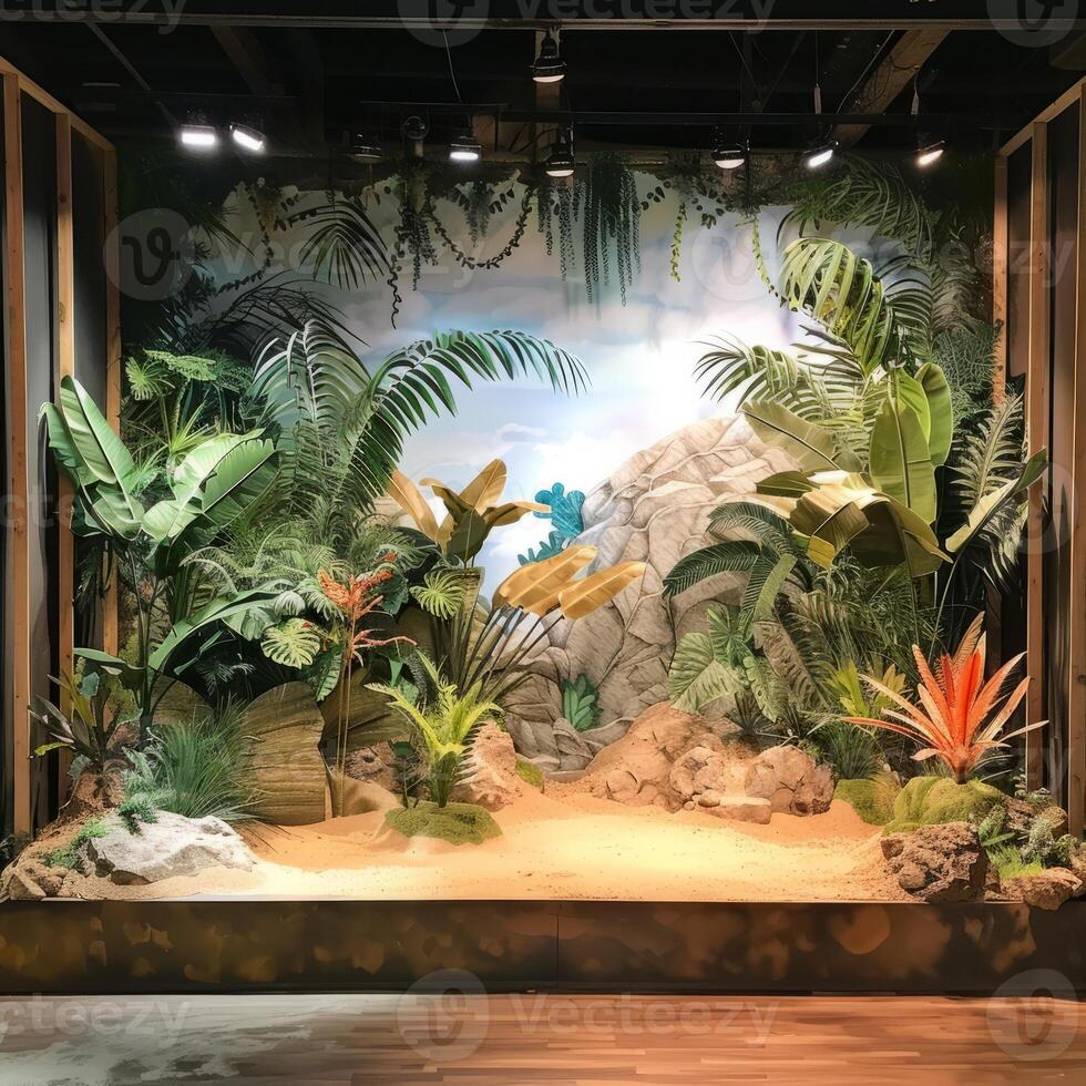 Lifelike display stage design photo