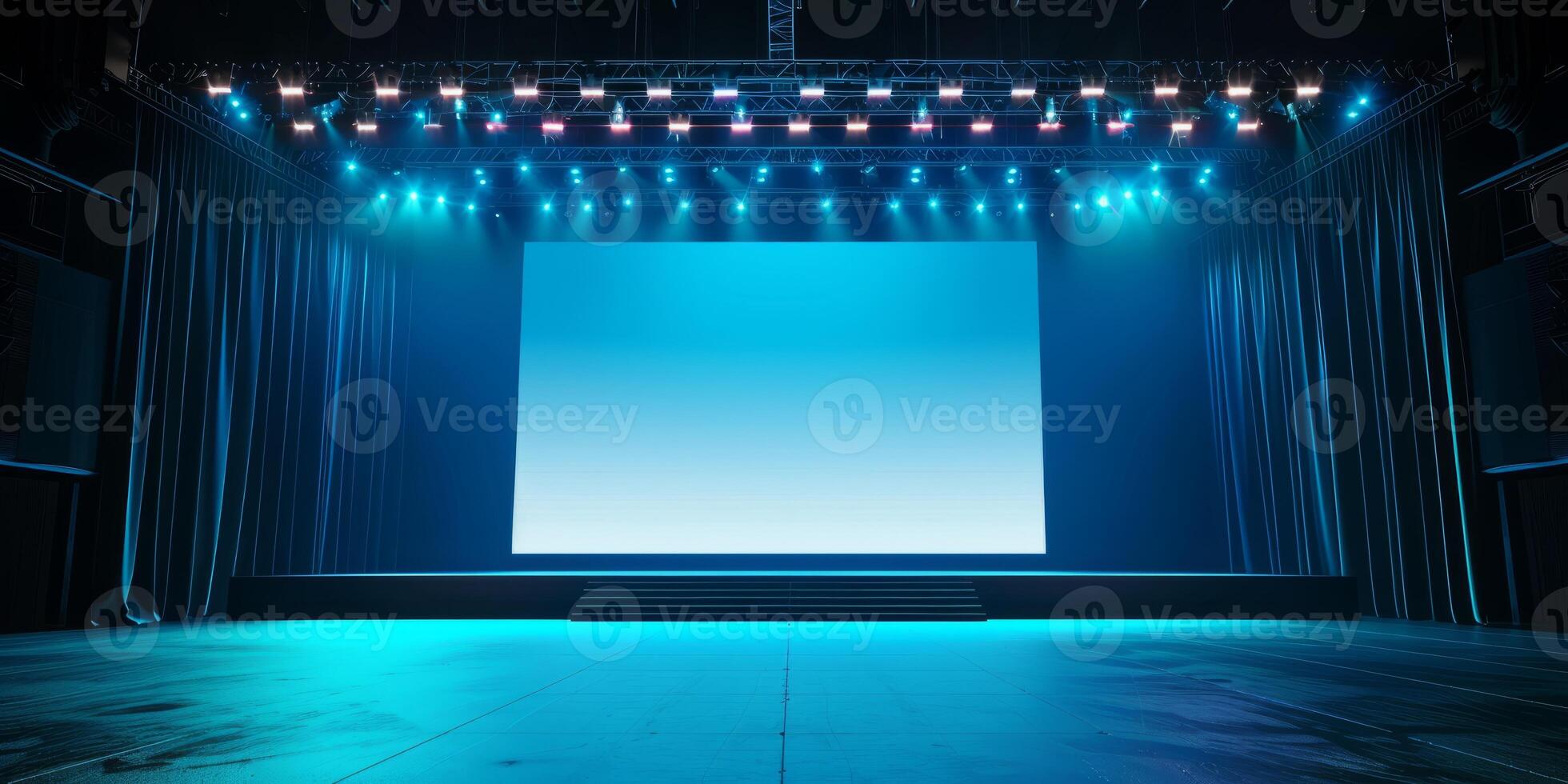 profesional monitor etapa preparar en contra un blanco fondo foto