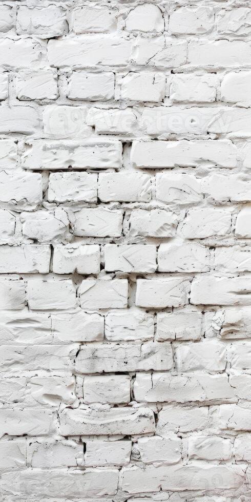 Textured White Brick Wall Background for Design and Creative Projects in High Resolution photo