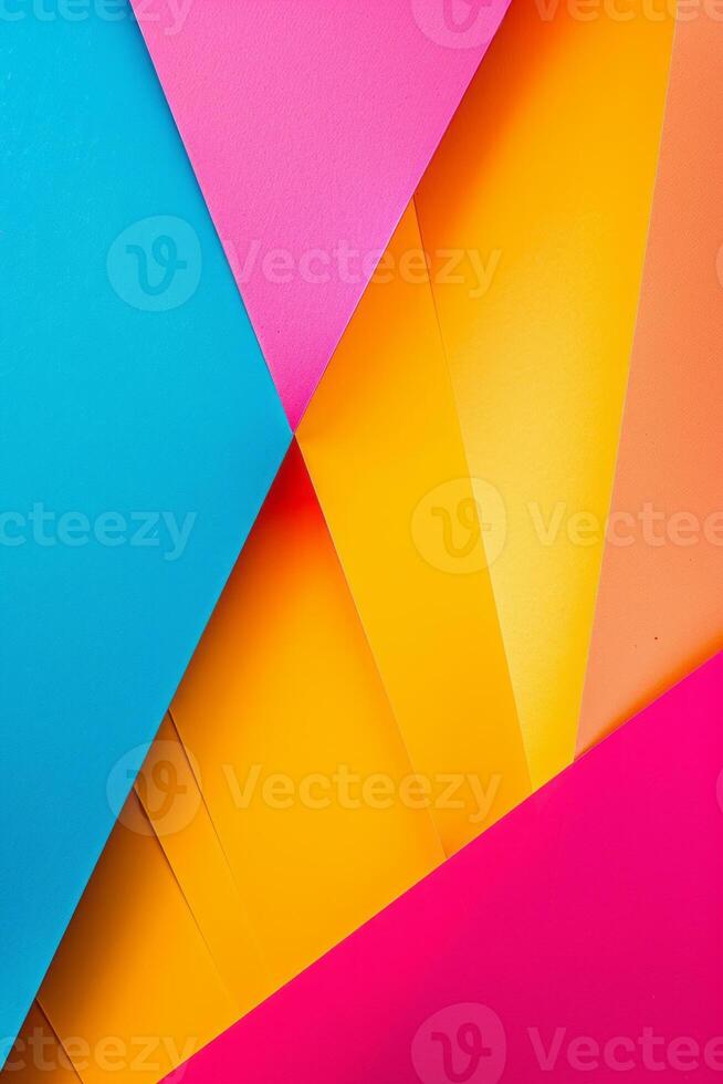Vibrant Abstract Background with Colorful Overlapping Paper Layers in Blue photo