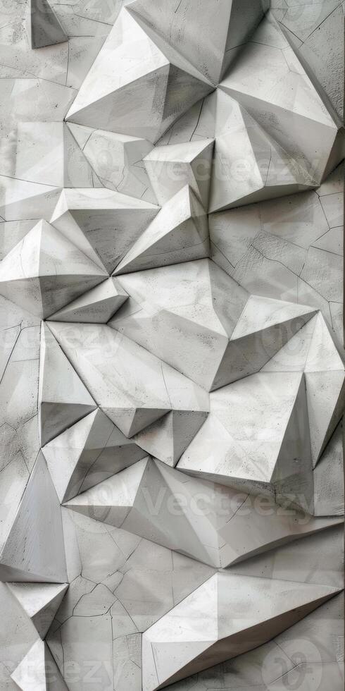 Minimalist geometric wall backdrop adding modern flair to the clean composition. photo
