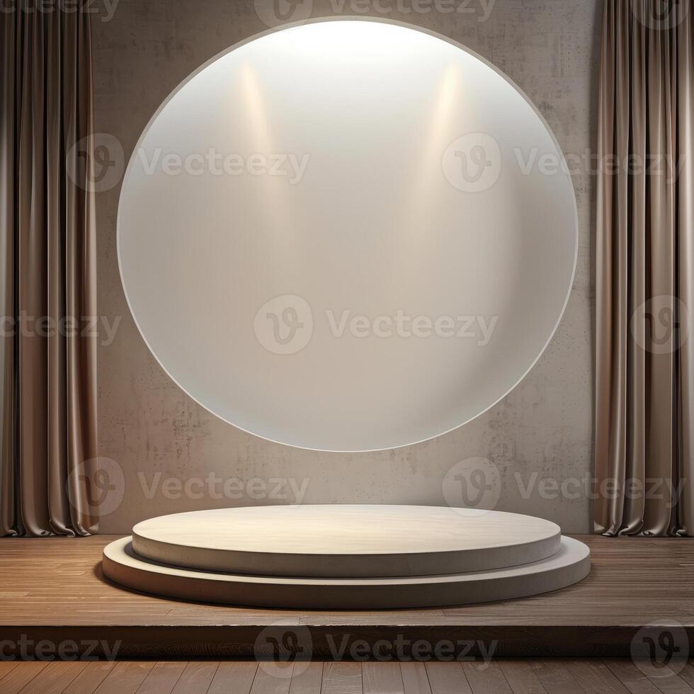 Versatile display stage against a blank background photo