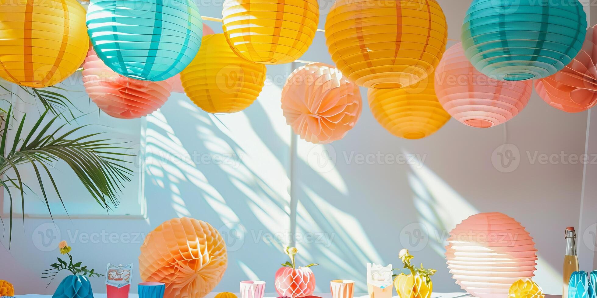 Classic party setup showcasing traditional decorations photo