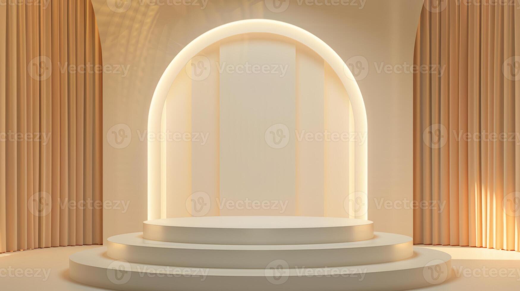 Neutral backdrop allows the award podium to shine as a symbol of excellence and achievement photo