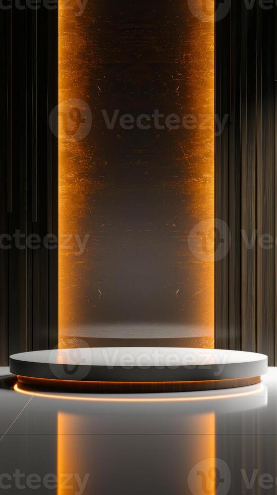 Professional image highlighting the elegance of an award podium against a clean backdrop photo