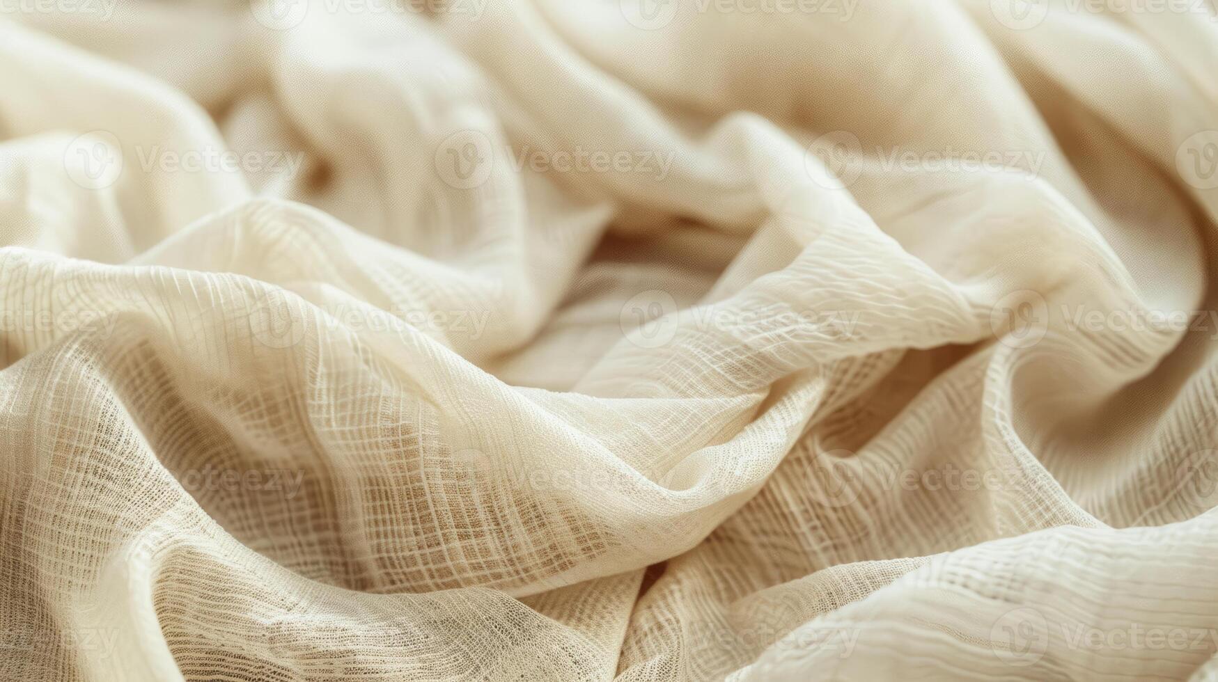 A white fabric with a pattern of squares and circles photo
